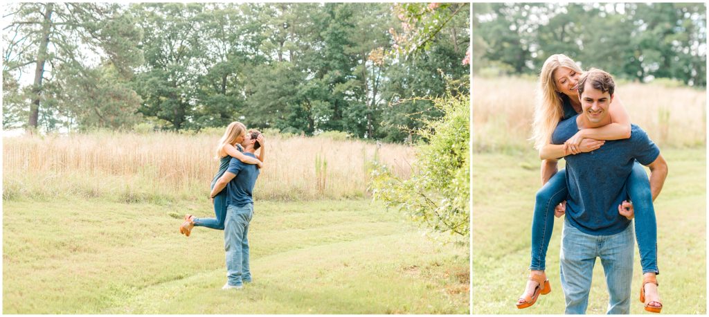 Yates Mill Engagement Session Couple at mill