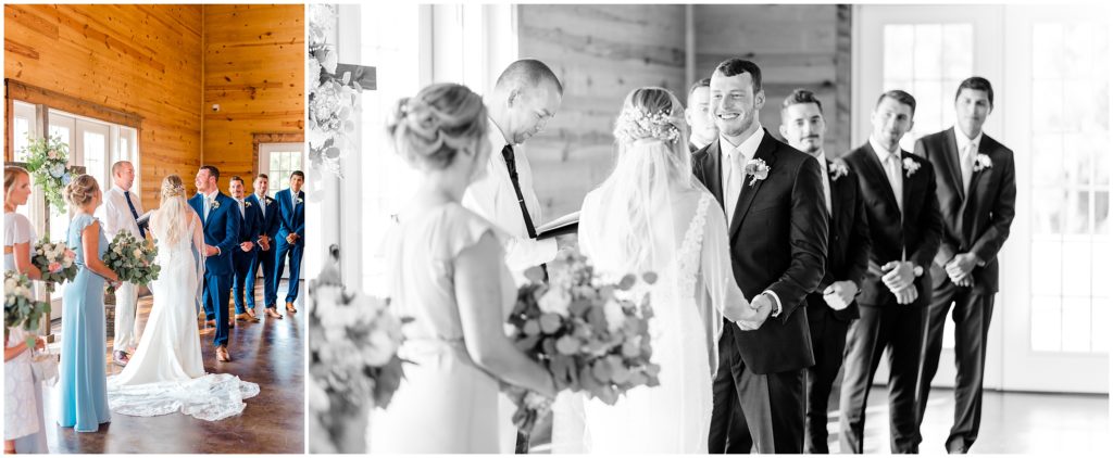 Wedding ceremony | Carolina Barn, Spring Lake NC | by Kaitlyn Blake Photography