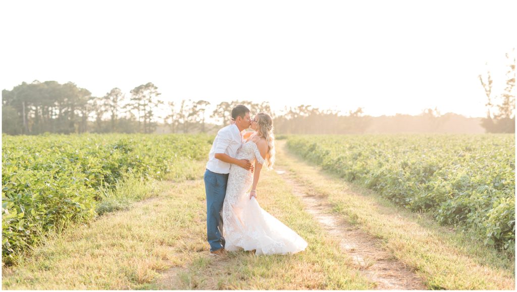 Bride and Groom Portraits | Kyle’s Farm North Carolina | by Kaitlyn Blake Photography
