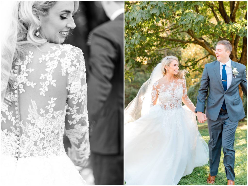 Bride and groom portraits | John James Audubon Center Pennsylvania | by Kaitlyn Blake Photography | Fall Wedding