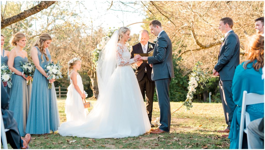 Ceremony | John James Audubon Center Pennsylvania | by Kaitlyn Blake Photography | Fall Wedding