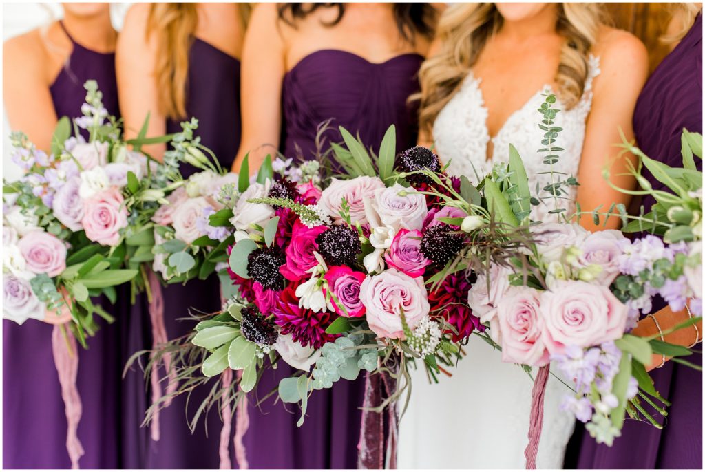 Purple Wedding florals and bouquets | Ritchie Hill | by Kaitlyn Blake Photography | Fall Purple Wedding