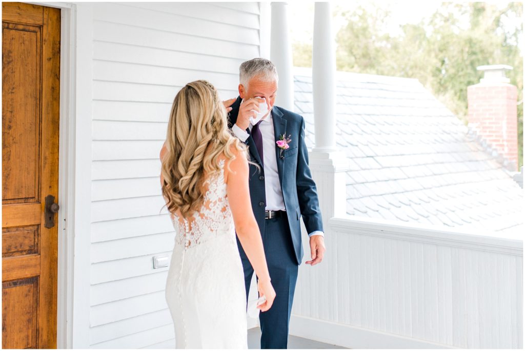 Father First Look | Ritchie Hill | by Kaitlyn Blake Photography | Fall Purple Wedding 