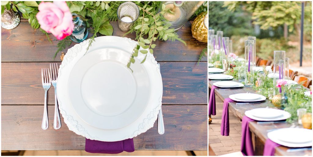 Reception Details | Ritchie Hill | by Kaitlyn Blake Photography | Fall Purple Wedding