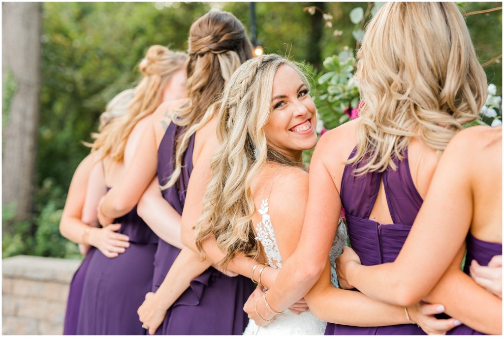 Bride and bridesmaids | Ritchie Hill | by Kaitlyn Blake Photography | Fall Purple Wedding 
