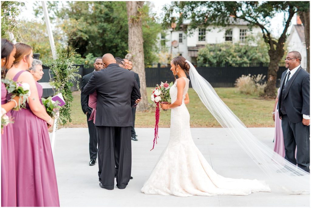 Ceremony | The Firehouse Goldsboro Wedding | by Kaitlyn Blake Photography | Fall Elegant Wedding 