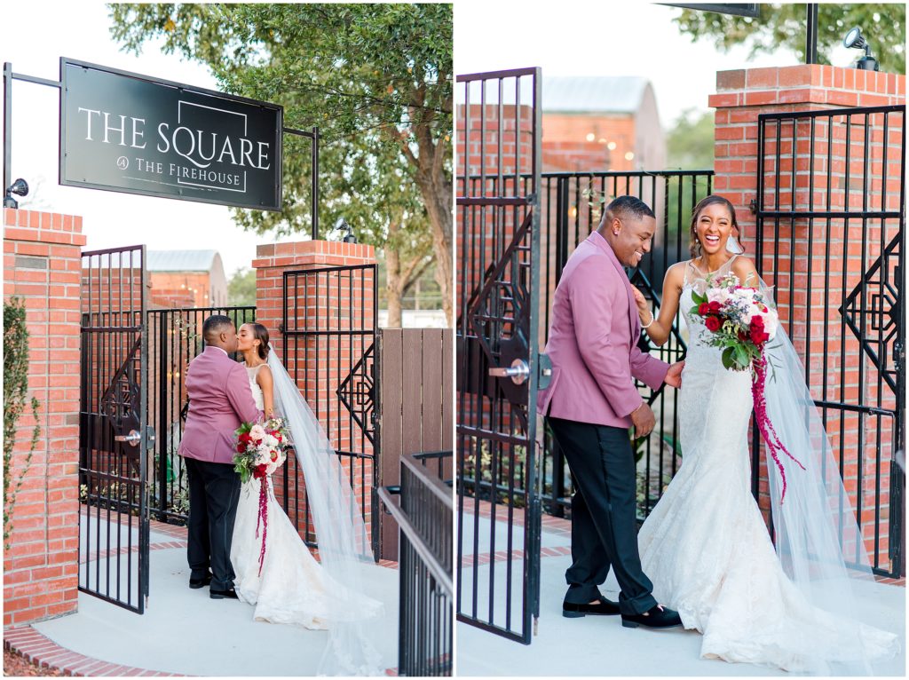 Bride and Groom Portraits | The Firehouse Goldsboro Wedding | by Kaitlyn Blake Photography | Fall Elegant Wedding 