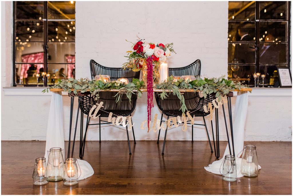 Reception Table | The Firehouse Goldsboro Wedding | by Kaitlyn Blake Photography | Fall Elegant Wedding 