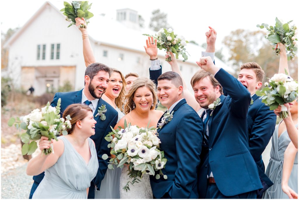 Wedding Party | The Barn of Chapel Hill | by Kaitlyn Blake Photography | Fall Elegant Wedding 
