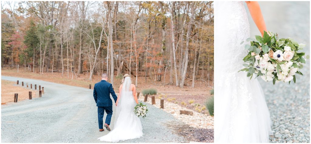 Bride and Grooms Portraits | The Barn of Chapel Hill | by Kaitlyn Blake Photography | Fall Elegant Wedding 