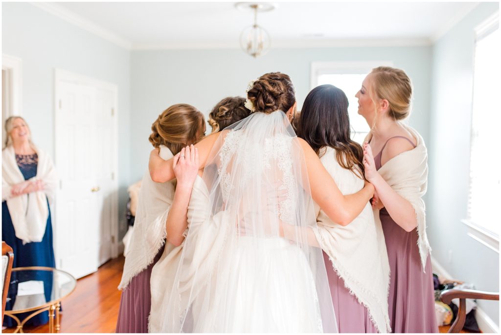Bridesmaid First Look | Walnut Hill Raleigh | by Kaitlyn Blake Photography | Fall Elegant Wedding