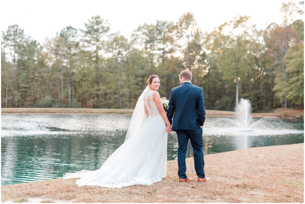 Couple Portraits Husband and Wife | Walnut Hill Raleigh | by Kaitlyn Blake Photography | Fall Elegant Wedding