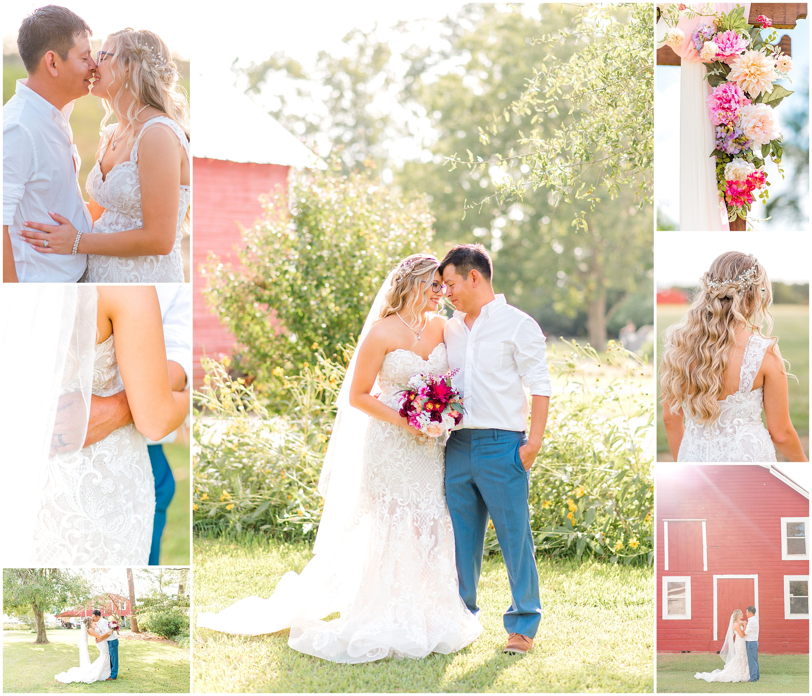 Wedding Collage | Kyle’s Farm North Carolina | by Kaitlyn Blake Photography