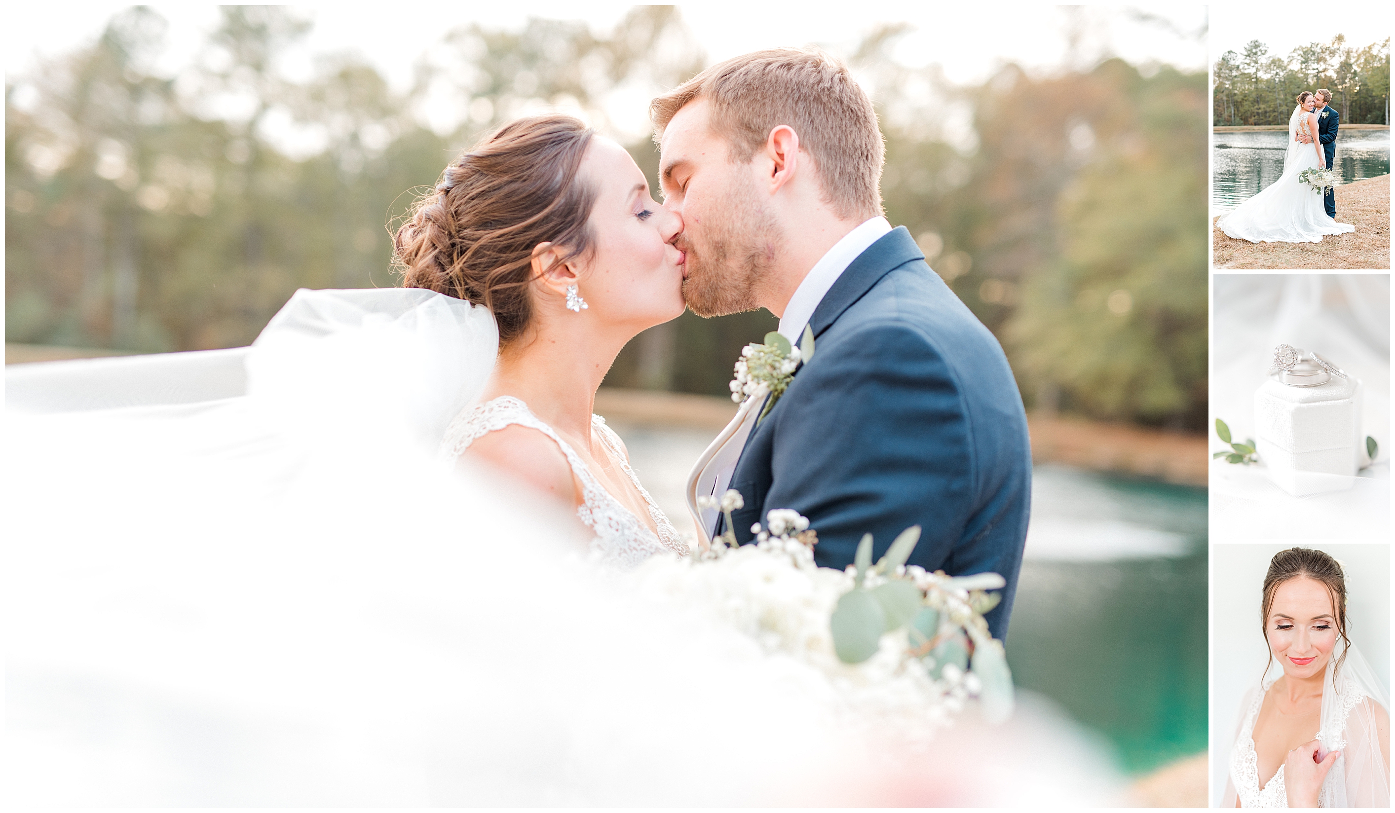 Wedding Collage | Walnut Hill Raleigh | by Kaitlyn Blake Photography | Fall Elegant Wedding