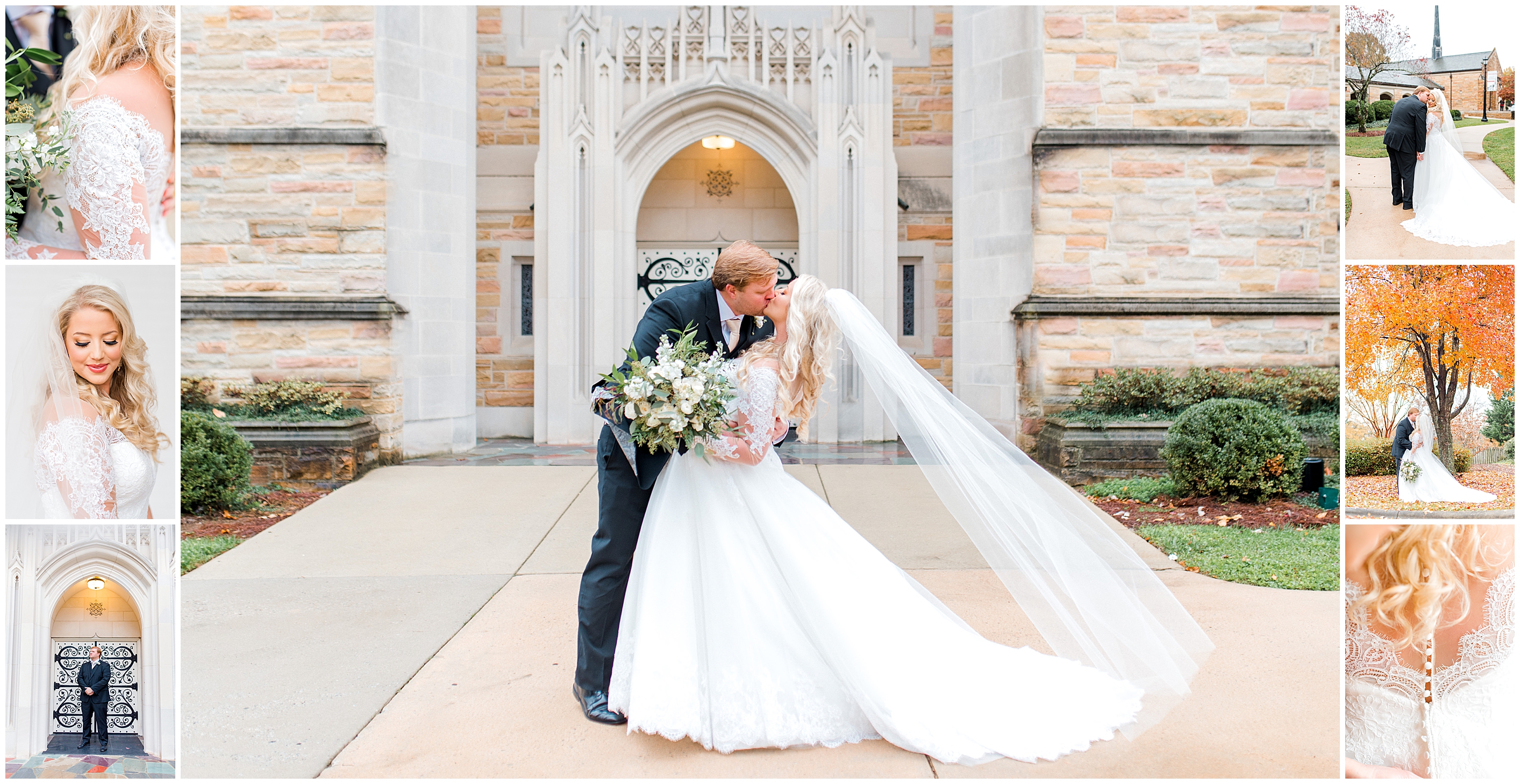 Ben and Meredith's rainy fall wedding in High Point NC