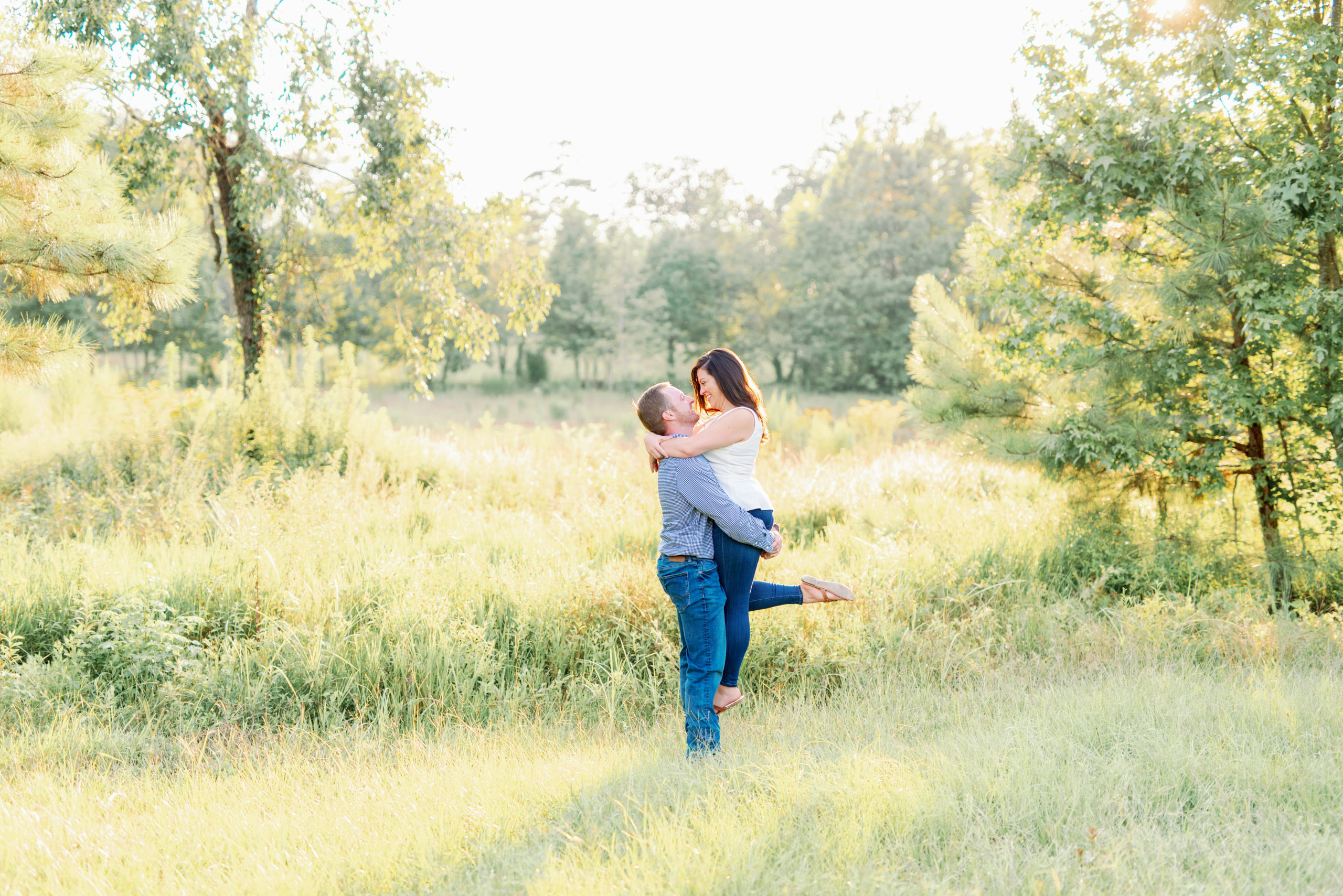 Raleigh engagement session couple in sunset
